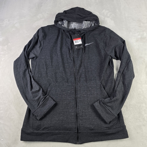 MENS NIKE DRI-FIT FULL ZIP TRAINING HOODIE 933428 011 Sz Lg - Picture 1 of 8